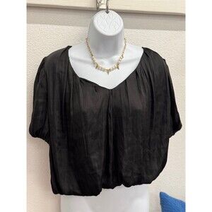 ASTR the Label Black Puff Sleeve Blouse – Size S